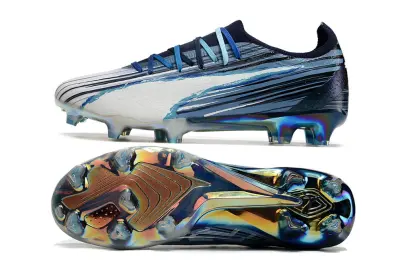 Puma Ultra Ultimate FG - White/Navy Blue/Iridescent