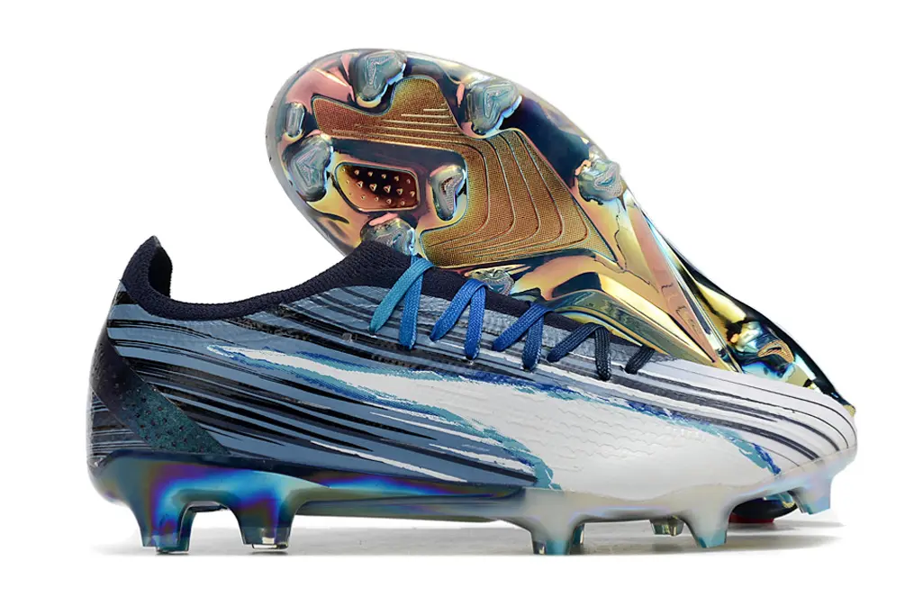 Puma Ultra Ultimate FG - White/Navy Blue/Iridescent