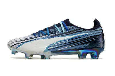 Puma Ultra Ultimate FG - White/Navy Blue/Iridescent
