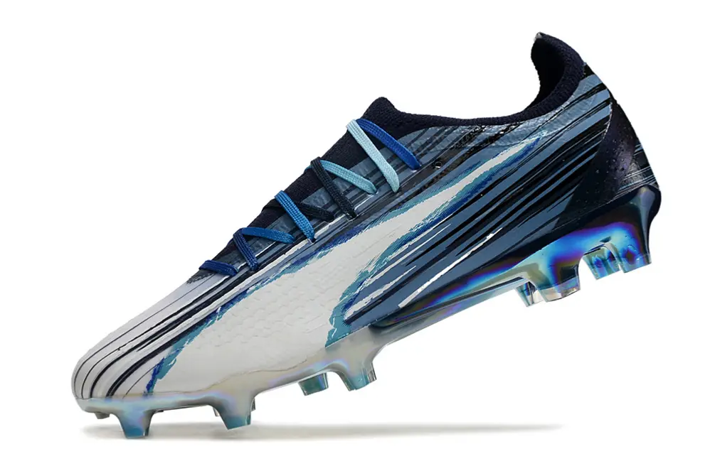 Puma Ultra Ultimate FG - White/Navy Blue/Iridescent