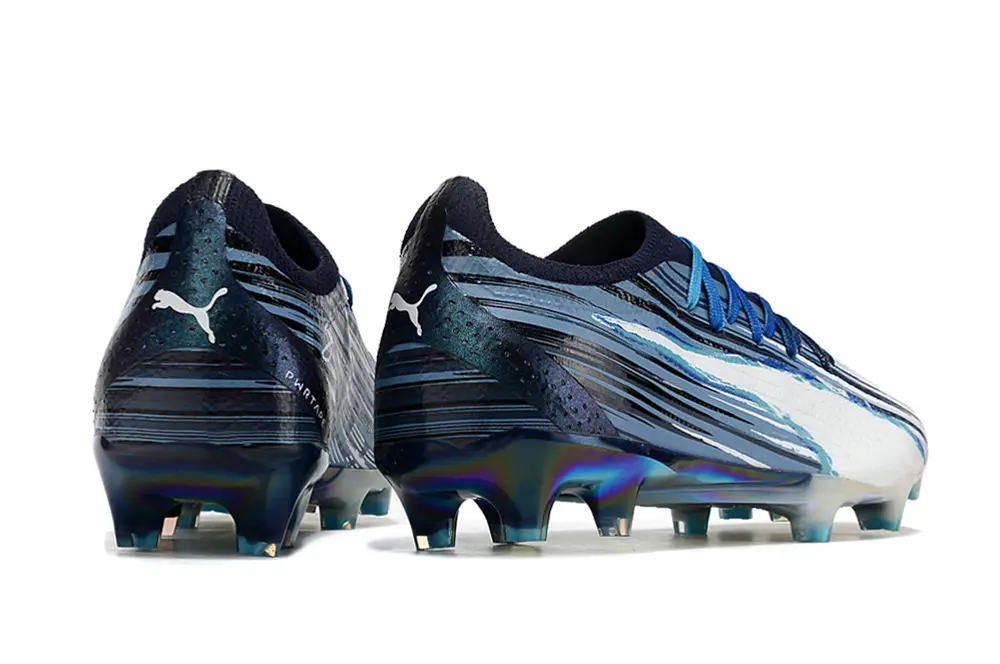 Puma Ultra Ultimate FG - White/Navy Blue/Iridescent