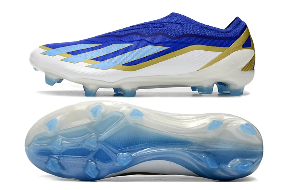 Adidas X Crazyfast Elite Laceless FG - Blue/Royal Blue/Silken Gold