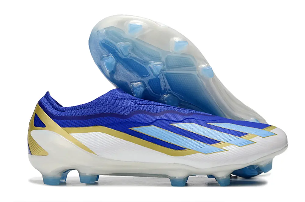 Adidas X Crazyfast Elite Laceless FG - Blue/Royal Blue/Silken Gold