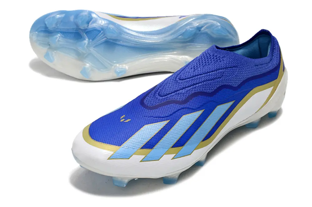 Adidas X Crazyfast Elite Laceless FG - Blue/Royal Blue/Silken Gold