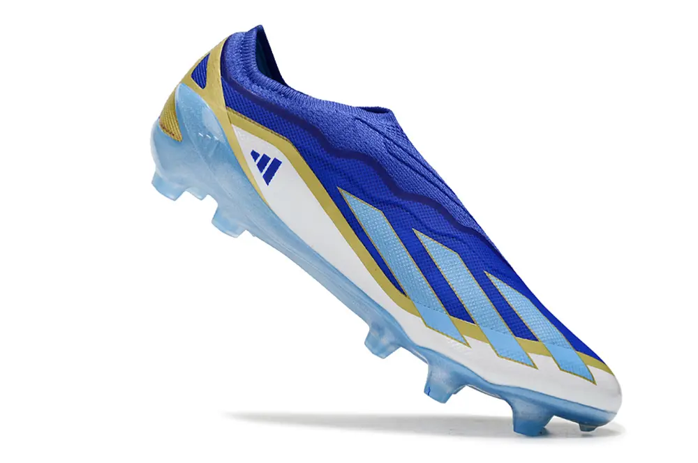 Adidas X Crazyfast Elite Laceless FG - Blue/Royal Blue/Silken Gold