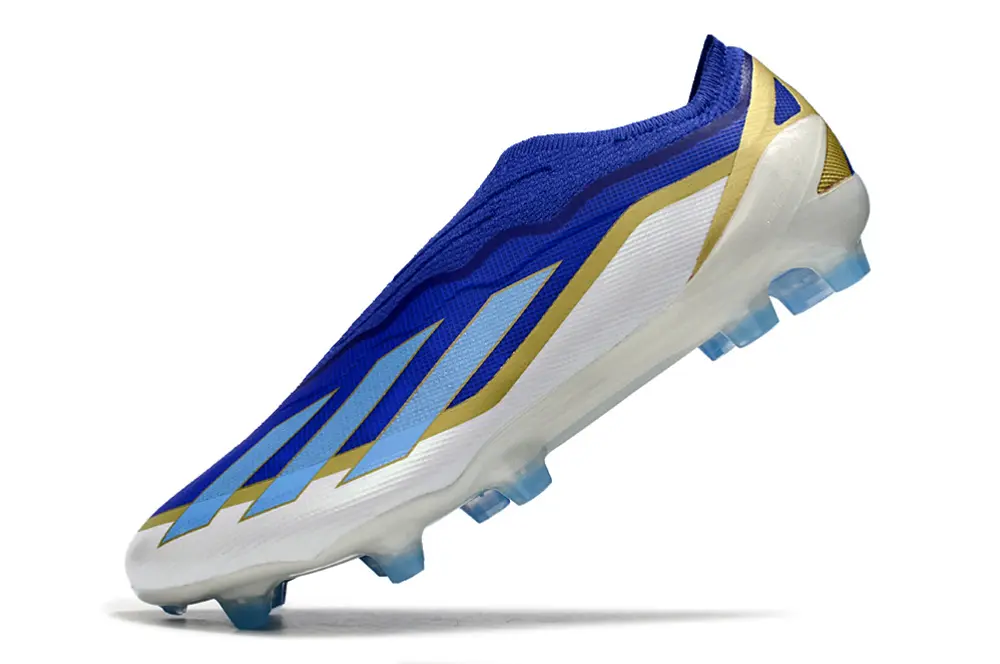 Adidas X Crazyfast Elite Laceless FG - Blue/Royal Blue/Silken Gold