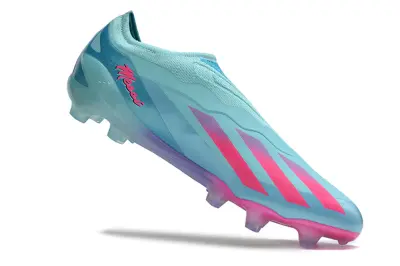 Messi x Adidas X Crazyfast Elite Laceless FG - Aqua/Fluorescent Pink/Gradient Lavender