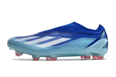 Adidas X Crazyfast Elite Laceless FG - Blue/Aqua Blue/Pink Accents