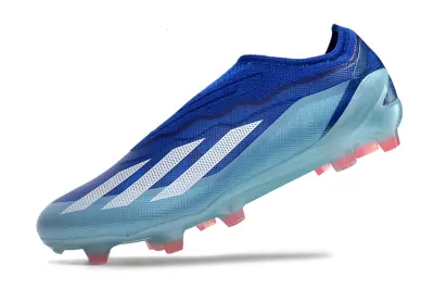 Adidas X Crazyfast Elite Laceless FG - Blue/Aqua Blue/Pink Accents