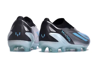 Messi x Adidas X Crazyfast Elite Laceless FG - Silver/Sky Blue/Black