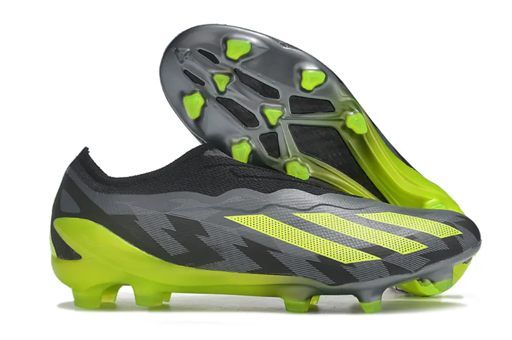 Adidas X Crazyfast Elite Laceless FG - Black/Electric Green/Charcoal Grey