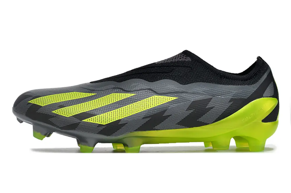 Adidas X Crazyfast Elite Laceless FG - Black/Electric Green/Charcoal Grey