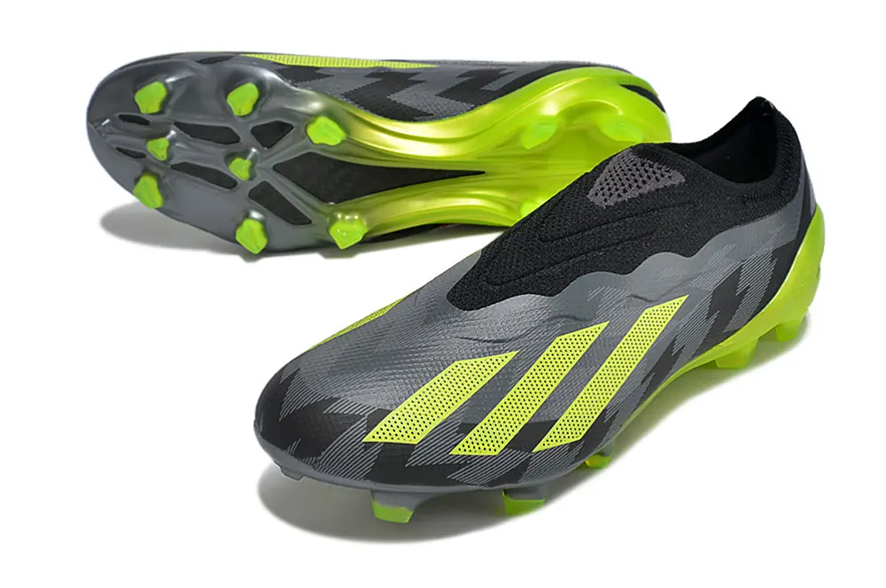 Adidas X Crazyfast Elite Laceless FG - Black/Electric Green/Charcoal Grey