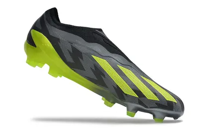 Adidas X Crazyfast Elite Laceless FG - Black/Electric Green/Charcoal Grey
