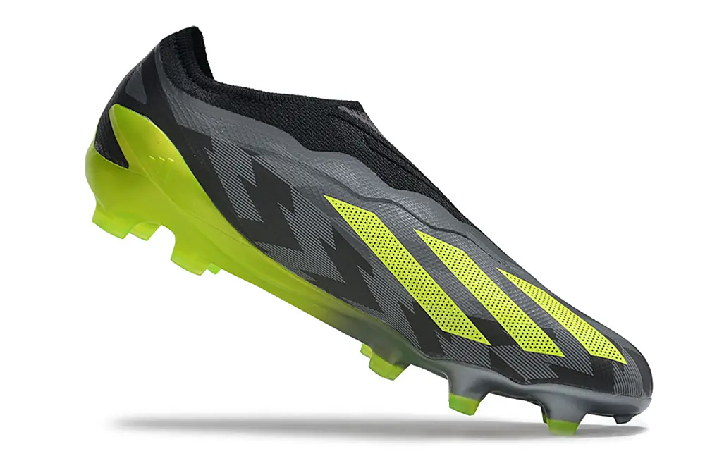 Adidas X Crazyfast Elite Laceless FG - Black/Electric Green/Charcoal Grey