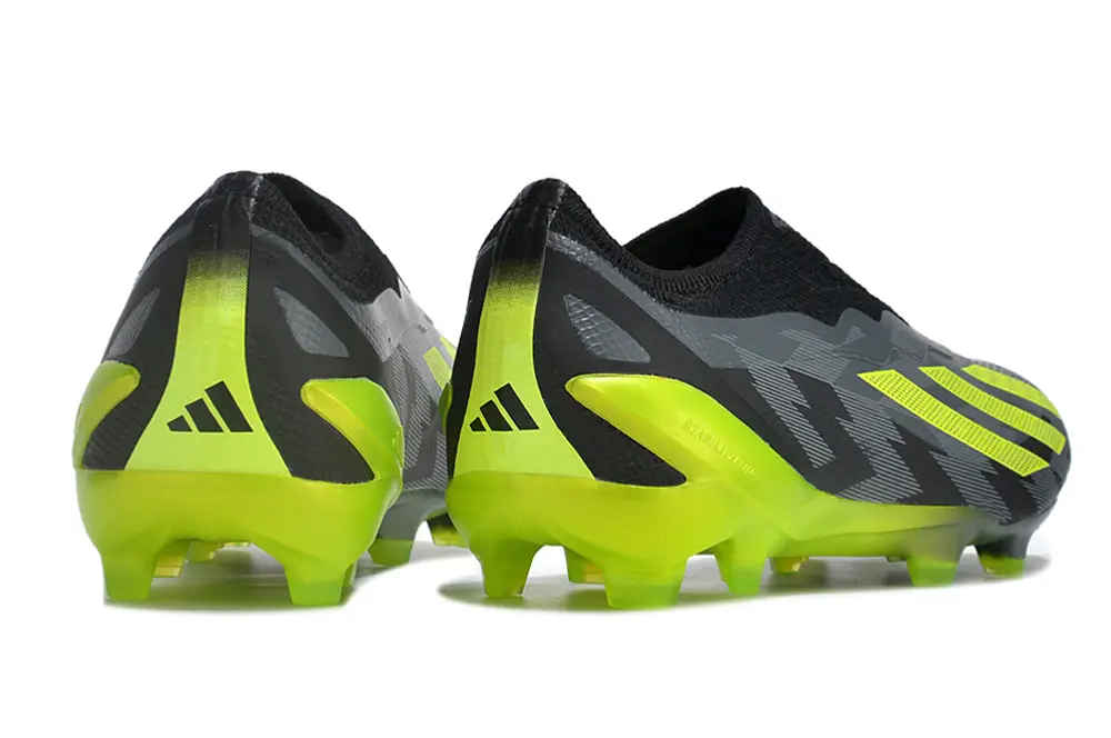 Adidas X Crazyfast Elite Laceless FG - Black/Electric Green/Charcoal Grey