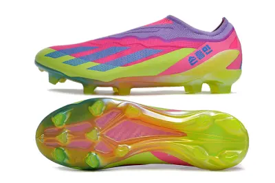 Son x Adidas X Crazyfast Elite Laceless FG - Green/Electric Pink/Luminous Yellow