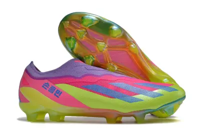 Son x Adidas X Crazyfast Elite Laceless FG - Green/Electric Pink/Luminous Yellow