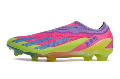 Son x Adidas X Crazyfast Elite Laceless FG - Green/Electric Pink/Luminous Yellow