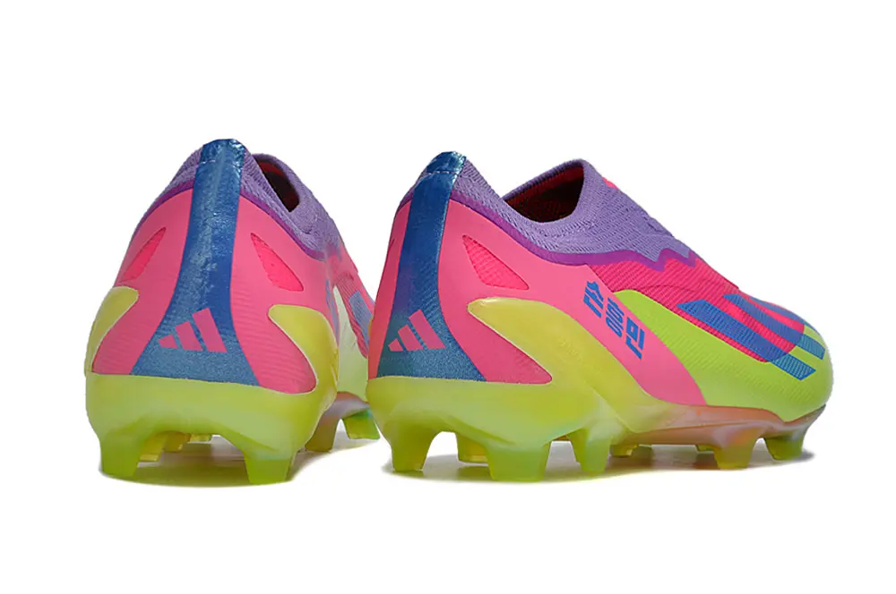 Son x Adidas X Crazyfast Elite Laceless FG - Green/Electric Pink/Luminous Yellow