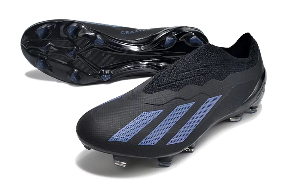 Adidas X Crazyfast Elite Laceless FG - Black/Midnight Blue/Steel Grey