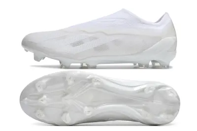 Adidas X Crazyfast Elite Laceless FG - White/Bright White/Sleek Silver