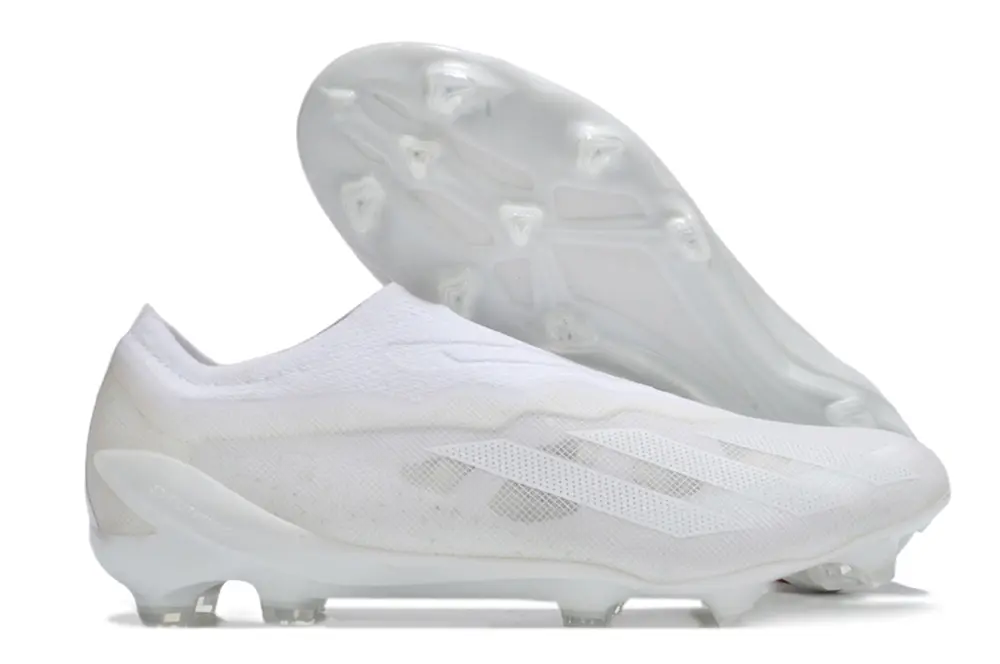 Adidas X Crazyfast Elite Laceless FG - White/Bright White/Sleek Silver
