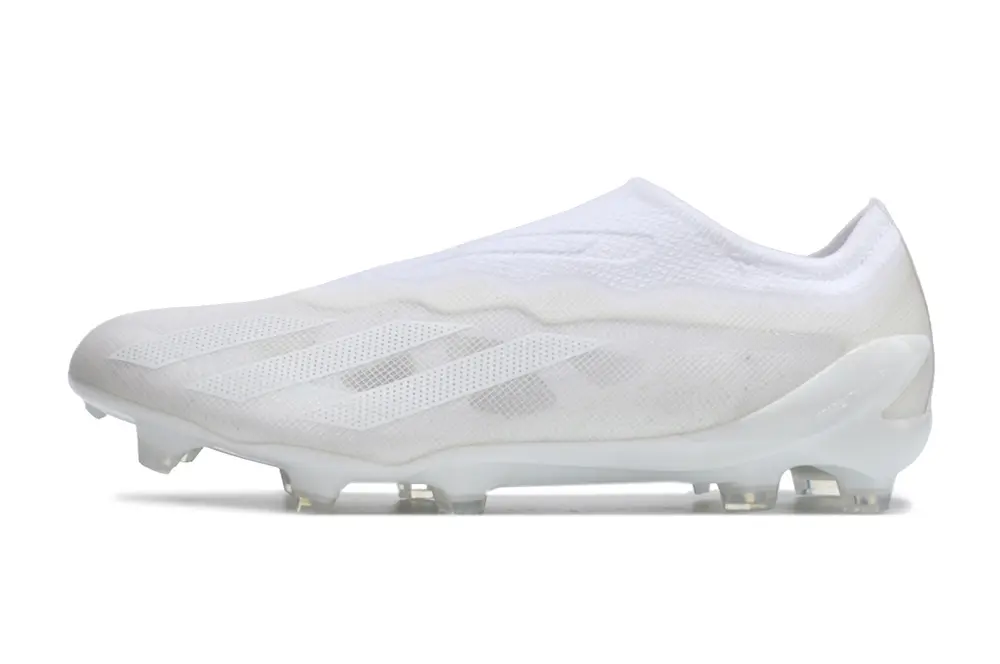 Adidas X Crazyfast Elite Laceless FG - White/Bright White/Sleek Silver