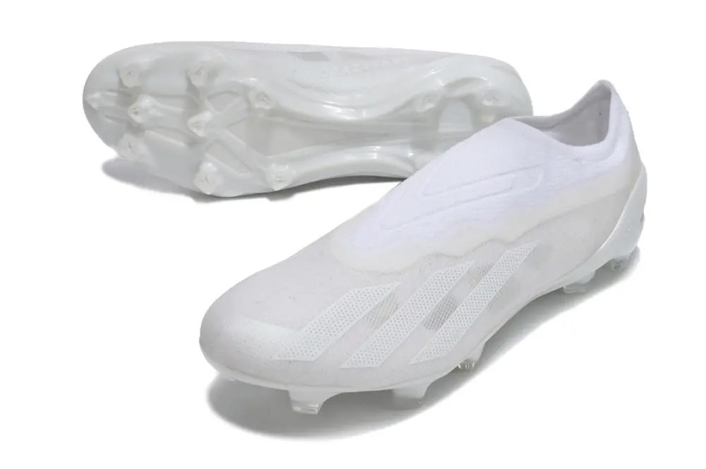 Adidas X Crazyfast Elite Laceless FG - White/Bright White/Sleek Silver