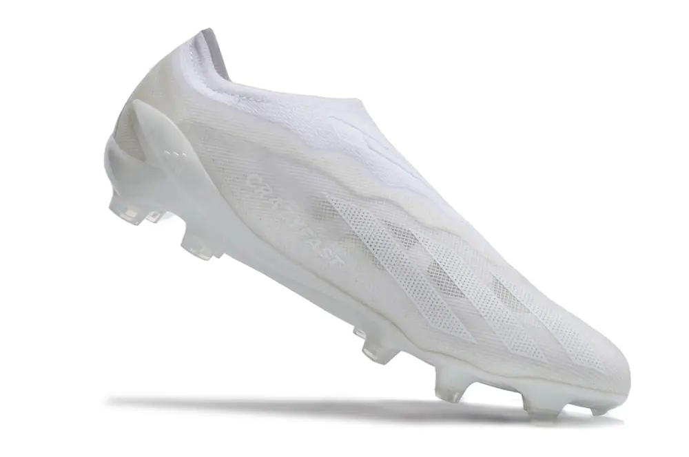 Adidas X Crazyfast Elite Laceless FG - White/Bright White/Sleek Silver