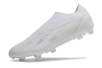 Adidas X Crazyfast Elite Laceless FG - White/Bright White/Sleek Silver