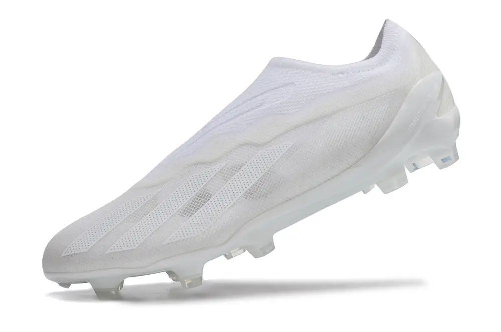 Adidas X Crazyfast Elite Laceless FG - White/Bright White/Sleek Silver