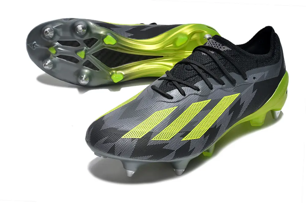 Adidas X Crazyfast.1 SG - Black/Lime Green/Charcoal Grey