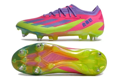Son x Adidas X Crazyfast.1 SG - Pink/Electric Lime/Purple Haze