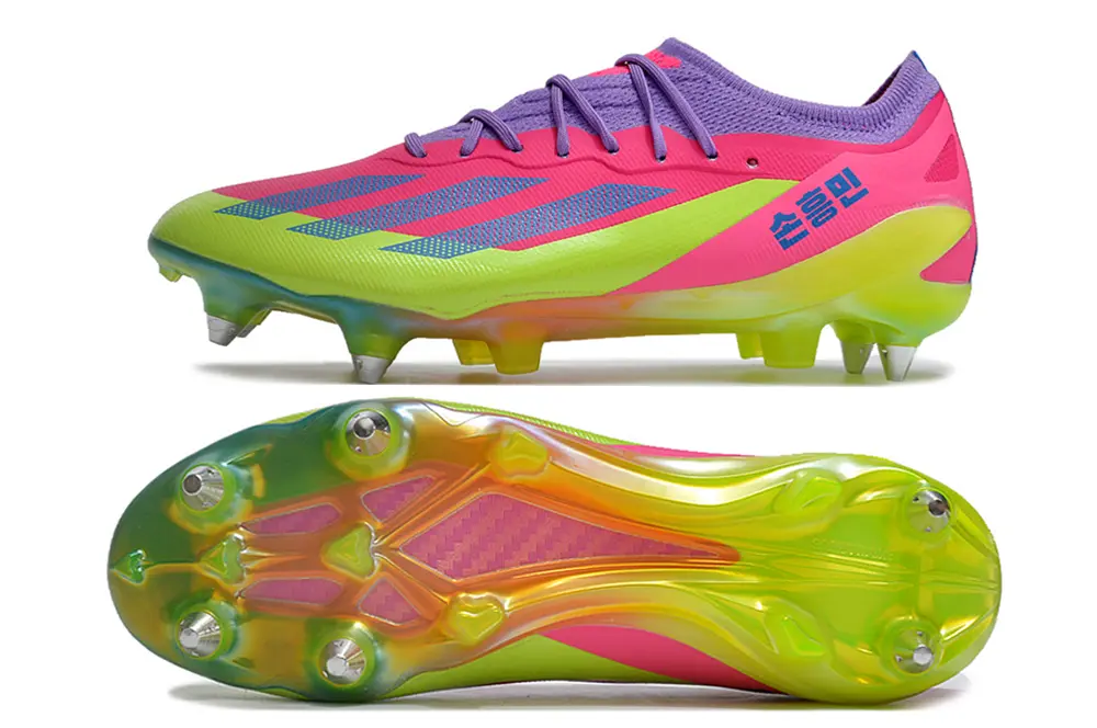 Son x Adidas X Crazyfast.1 SG - Pink/Electric Lime/Purple Haze