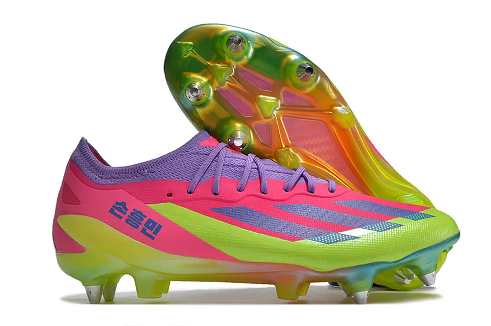 Son x Adidas X Crazyfast.1 SG - Pink/Electric Lime/Purple Haze