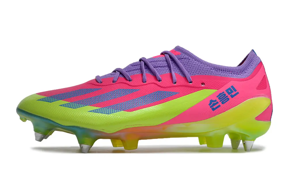 Son x Adidas X Crazyfast.1 SG - Pink/Electric Lime/Purple Haze