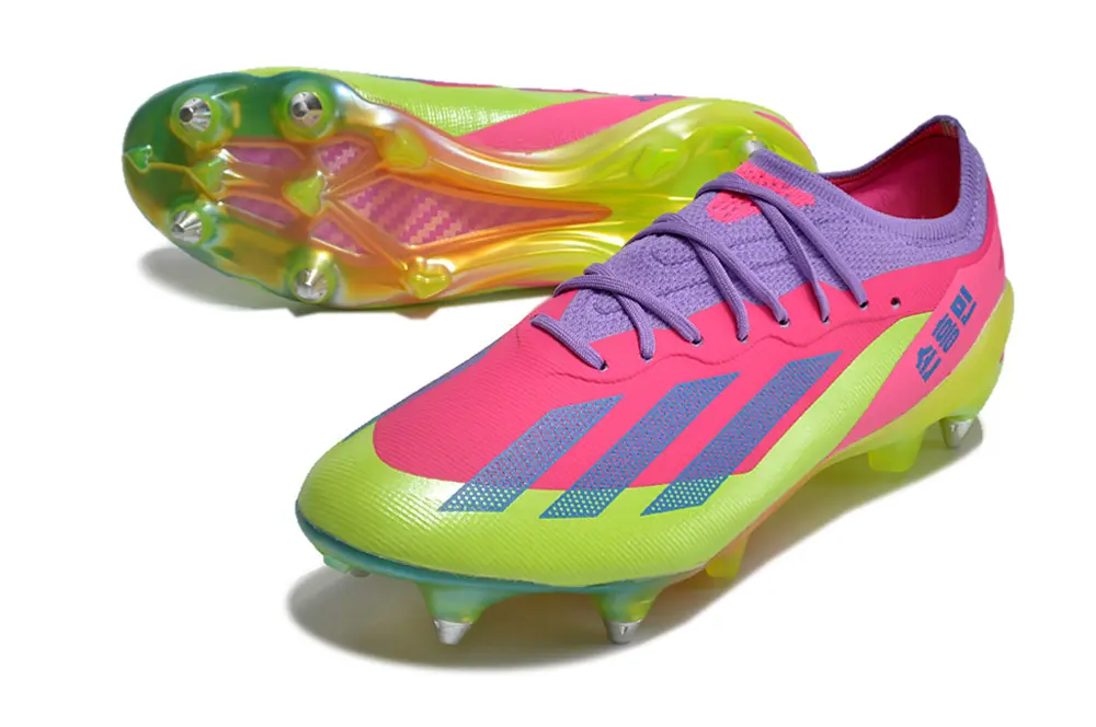 Son x Adidas X Crazyfast.1 SG - Pink/Electric Lime/Purple Haze