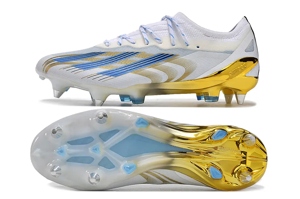 Adidas X Crazyfast.1 SG - White/Golden Glow/Blue Blitz