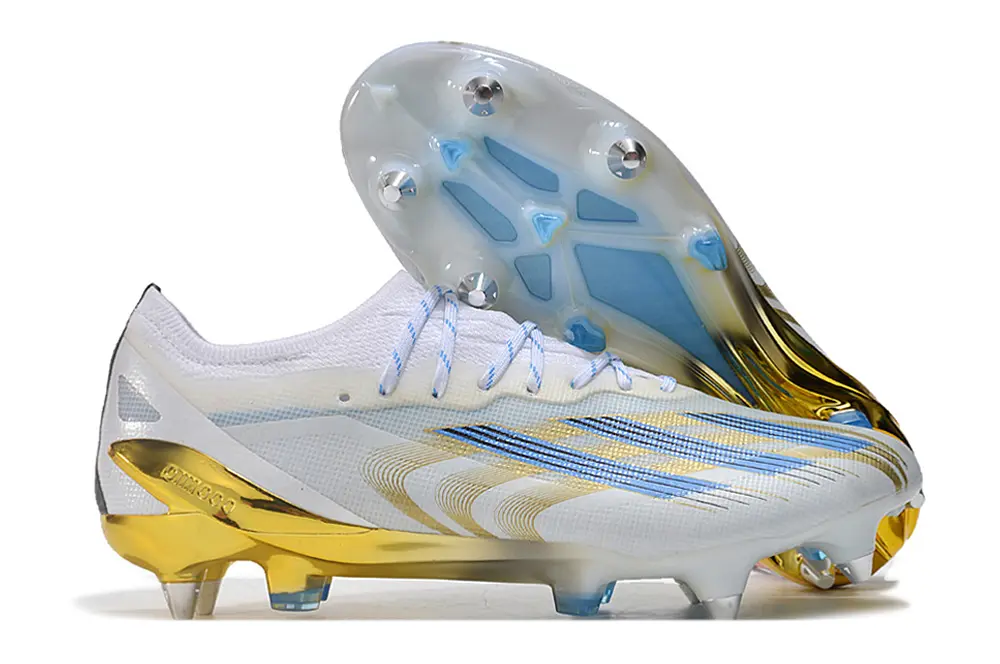 Adidas X Crazyfast.1 SG - White/Golden Glow/Blue Blitz