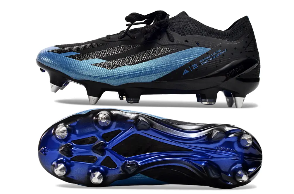 Bugatti x Adidas X Crazyfast.1 SG - Black/Ocean Blue/Thunder Blue