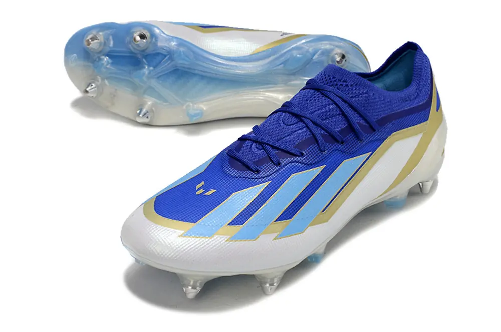 Messi x Adidas X Crazyfast.1 SG - Blue/Royal Blue/Gold