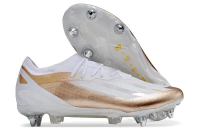 Messi x Adidas X Crazyfast.1 SG - White/Metallic Gold/Crisp White