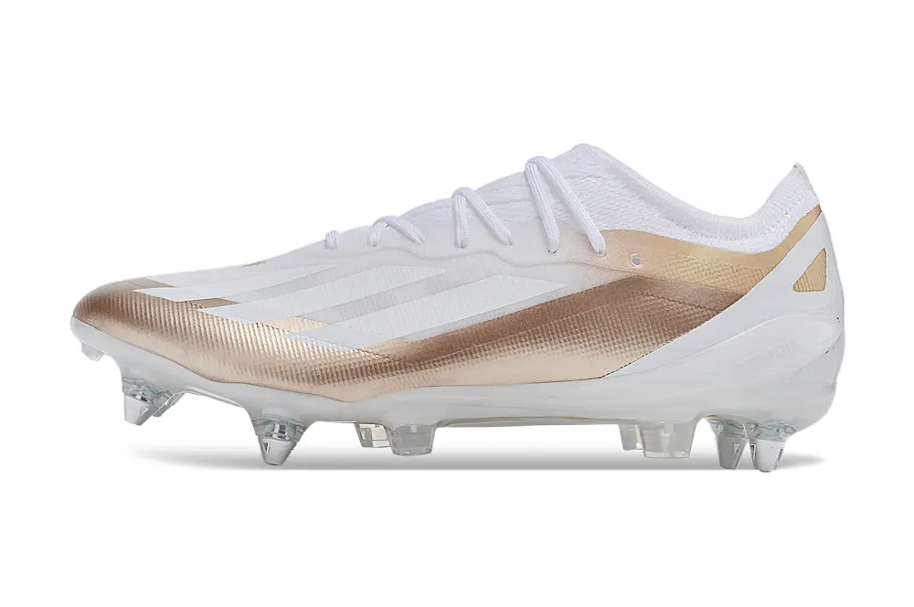 Messi x Adidas X Crazyfast.1 SG - White/Metallic Gold/Crisp White
