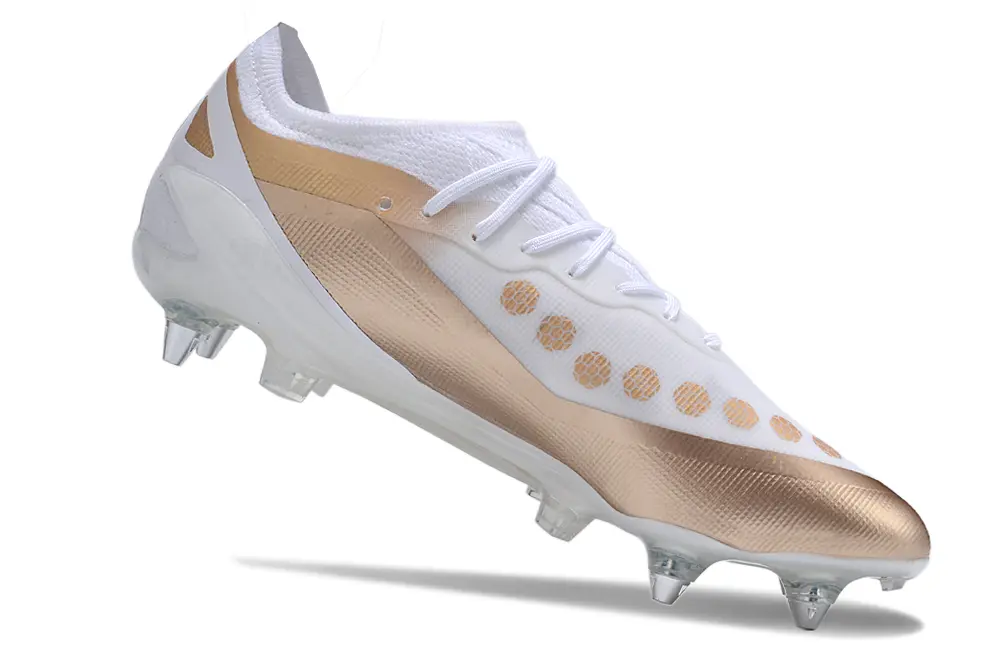 Messi x Adidas X Crazyfast.1 SG - White/Metallic Gold/Crisp White
