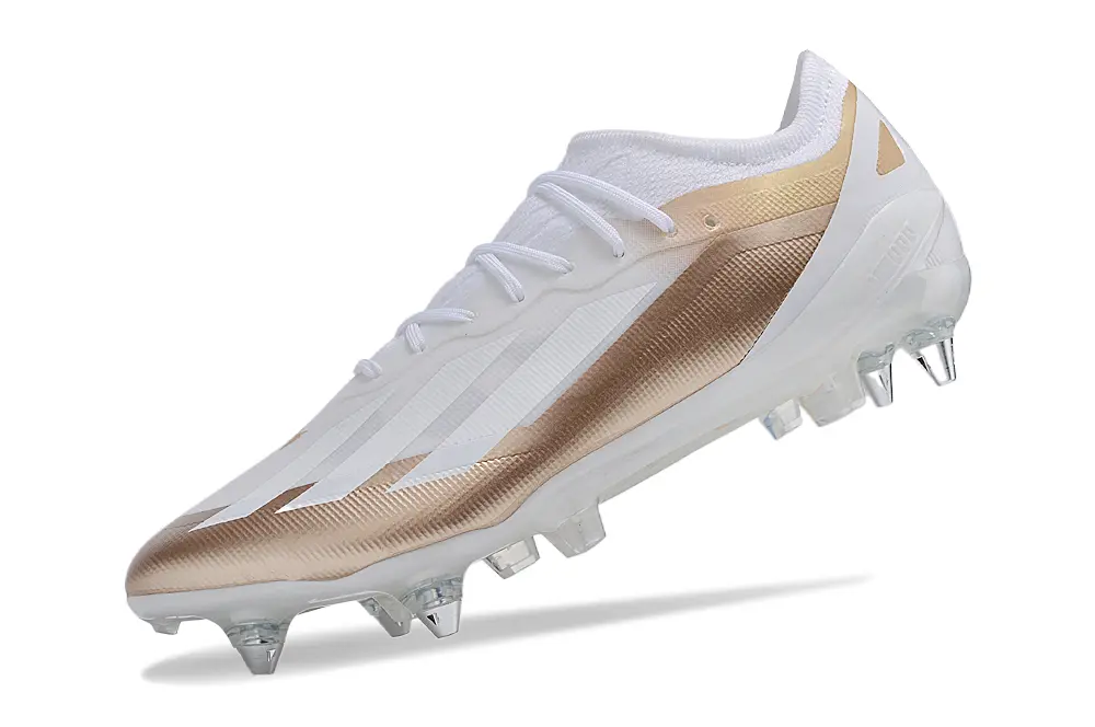 Messi x Adidas X Crazyfast.1 SG - White/Metallic Gold/Crisp White