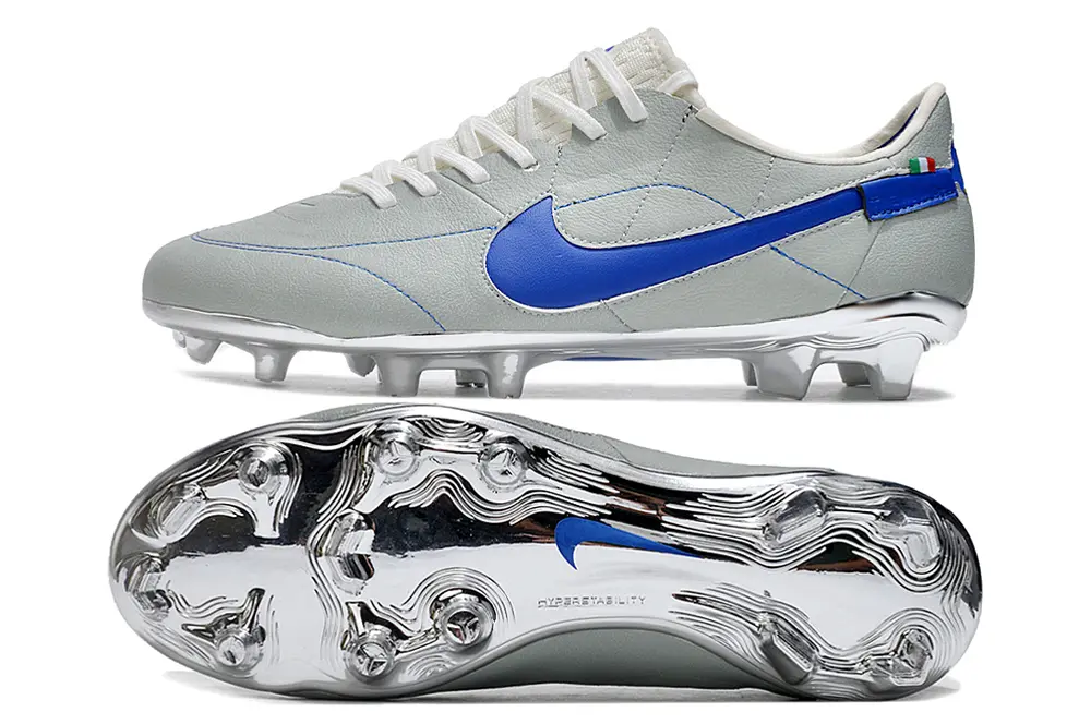 Nike Tiempo Legend 9 Elite FG - Gray/Azure Blue/Metallic Silver