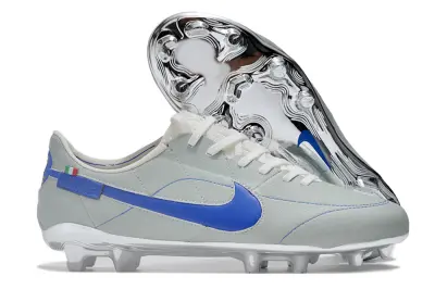 Nike Tiempo Legend 9 Elite FG - Gray/Azure Blue/Metallic Silver