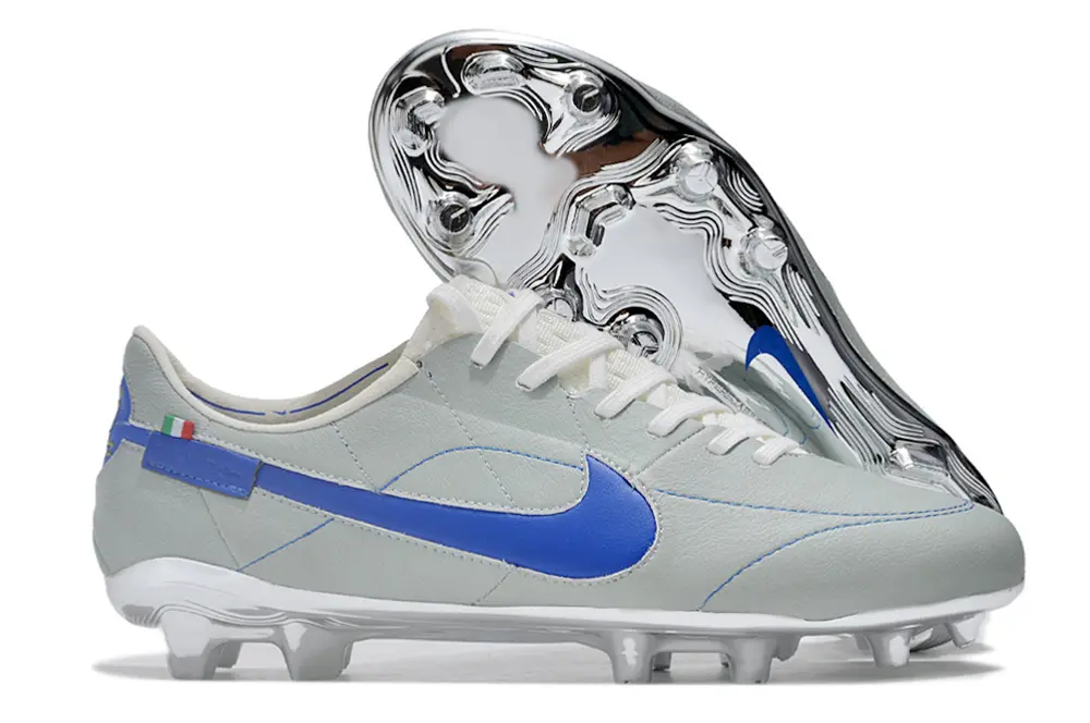 Nike Tiempo Legend 9 Elite FG - Gray/Azure Blue/Metallic Silver