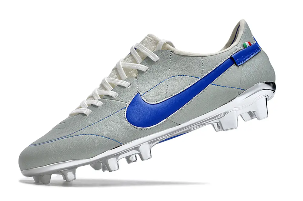 Nike Tiempo Legend 9 Elite FG - Gray/Azure Blue/Metallic Silver